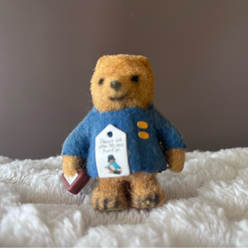 Vintage Paddington Bear Flocked Figure by Eden Toys 1970’s
